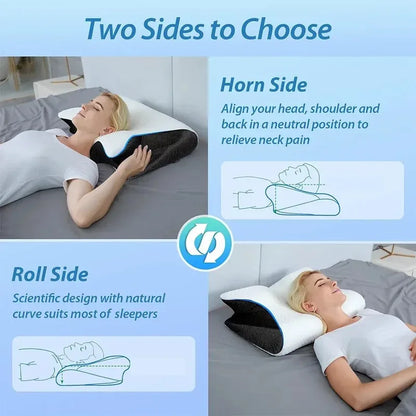 Butterfly Sleep Memory Neck Pillow Slow Rebound Comfortable Memory Foam Sleep Pillow Cervical Orthopedic Neck Massage Bed Pillow